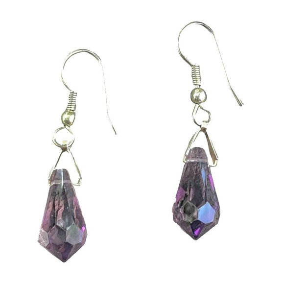 Unbranded Jewelry - Elegant Amethyst Colored Crystal Teardrop Dangle Earrings - Perfect For When You